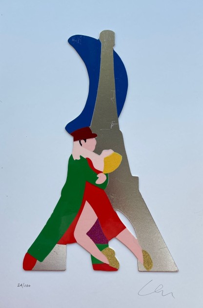 "Lovers in Paris" di Marco Lodola