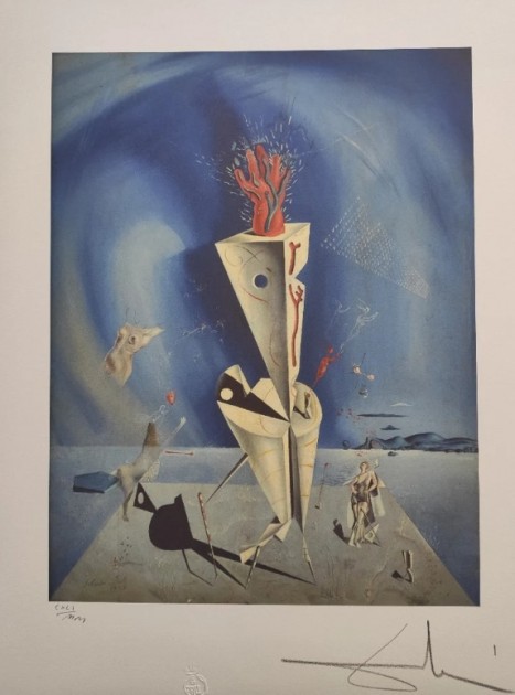 "Apparatus and Hand" Lithograph Signed by Salvador Dalí