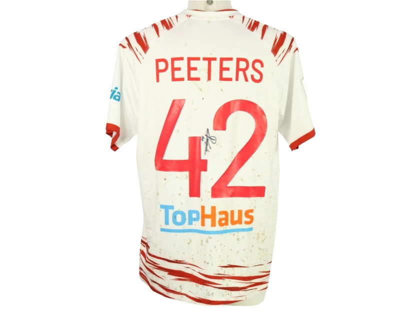 Peeters' unwashed Signed Shirt, Reggiana vs Sudtirol 2024 