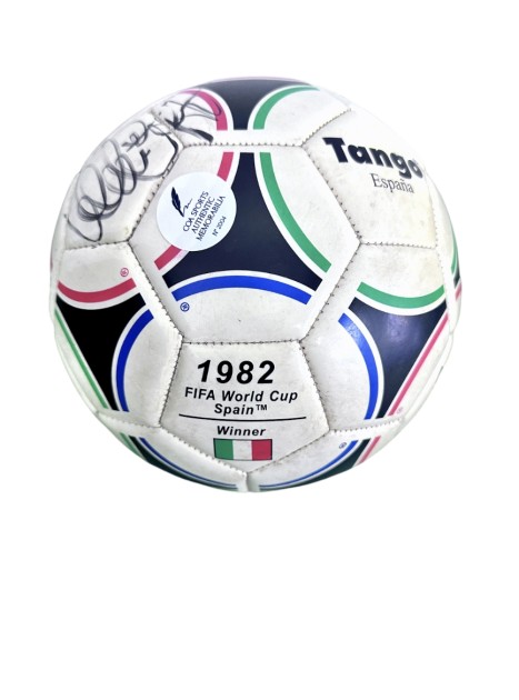 Italy's Commemorative Ball, FIFA World Cup 1982 Victory - Signed by Paolo Rossi