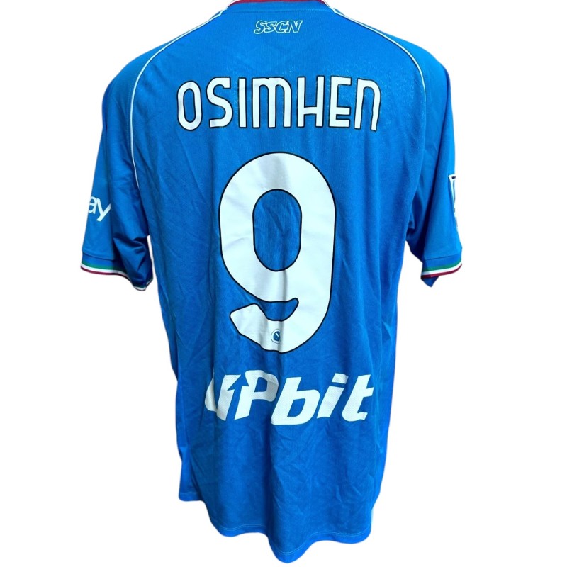 Osimhen's Roma vs Napoli Match-Issued Shirt, 2023