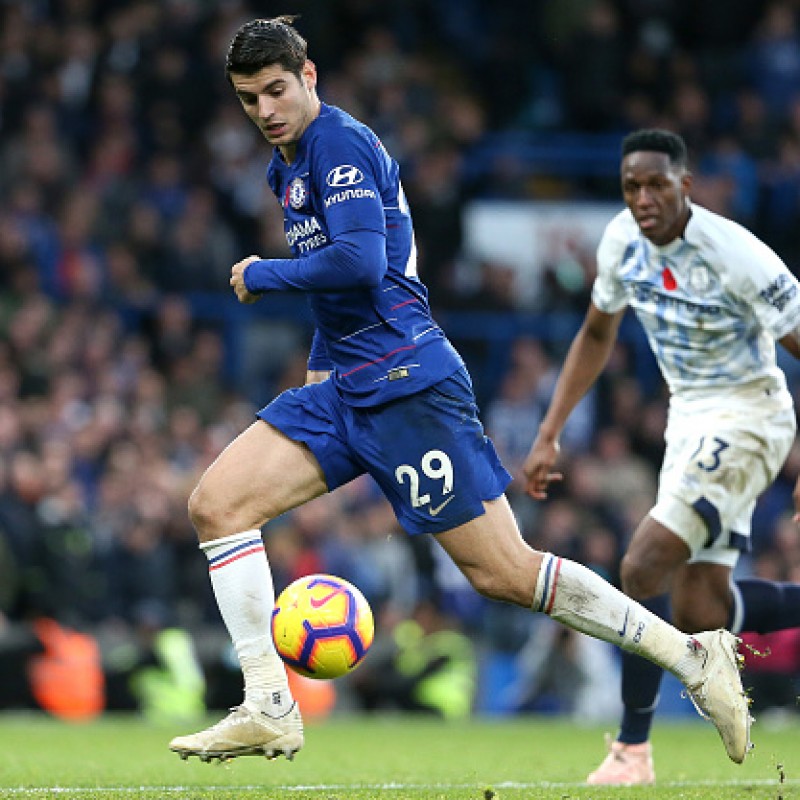 Morata's Chelsea Match-worn and Signed Poppy Shirt