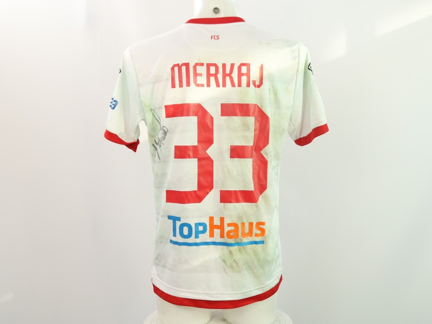 Merkaj's Signed Unwashed Shirt, Sudtirol vs Frosinone 2024