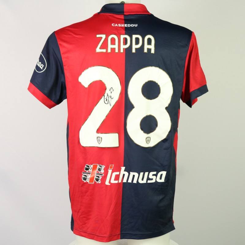 Zappa Unwashed and Signed Shirt, Cagliari vs Monza 2023