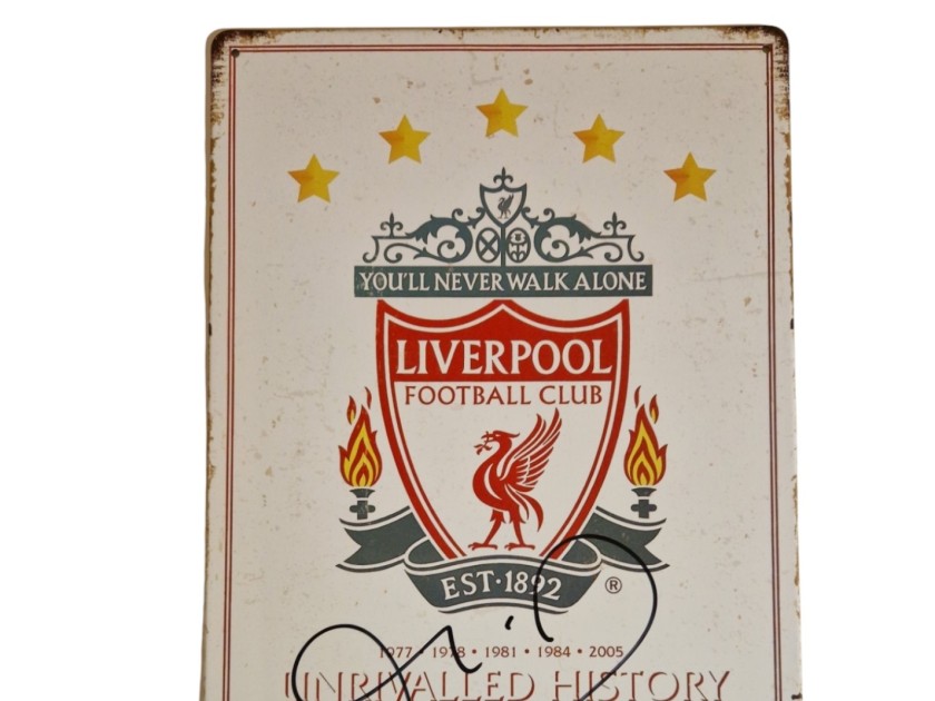 Alvaro Arbeloa Signed Liverpool Football Club Road Sign 