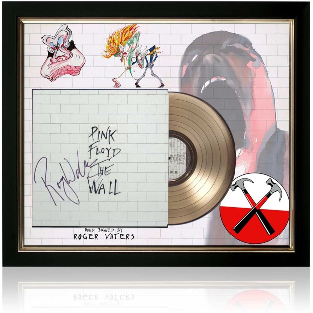 Roger Waters of Pink Floyd Signed 'The Wall' Gold Disc Presentation