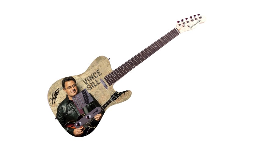 Vince Gill Autographed Graphics Guitar 