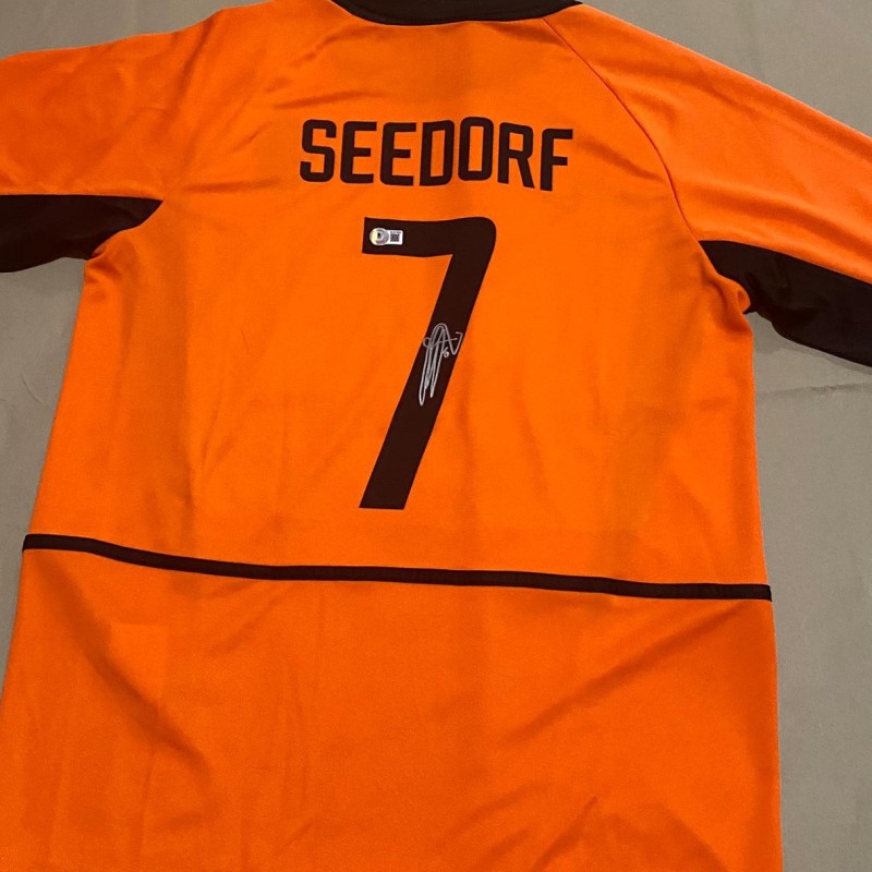 Clarence Seedorf's Netherlands 2002 Signed Replica Shirt