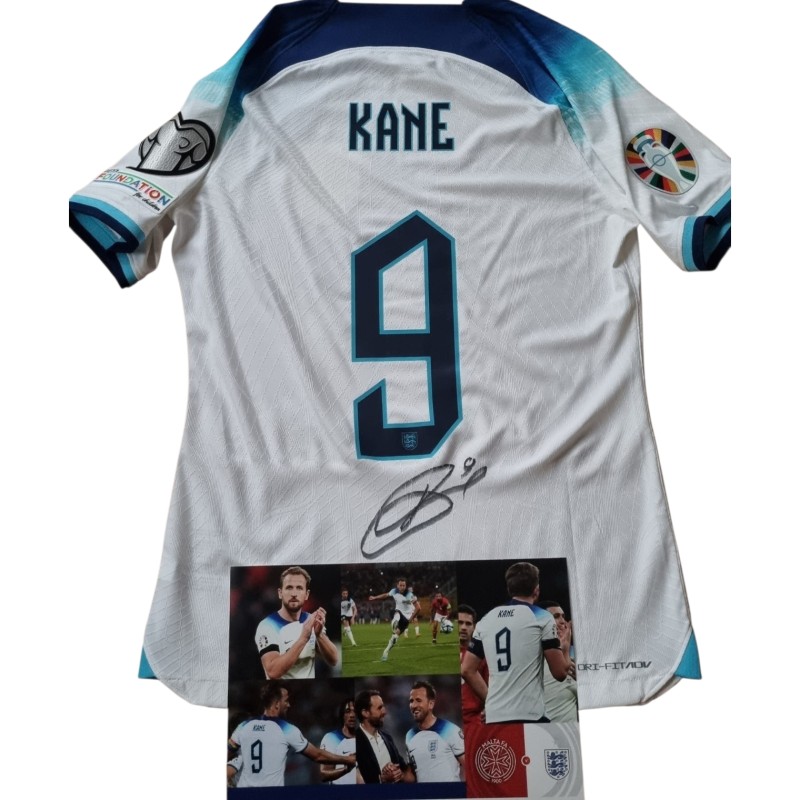 Kane's Signed Match-Issued Shirt, Malta vs England EURO 2024 Qualifiers