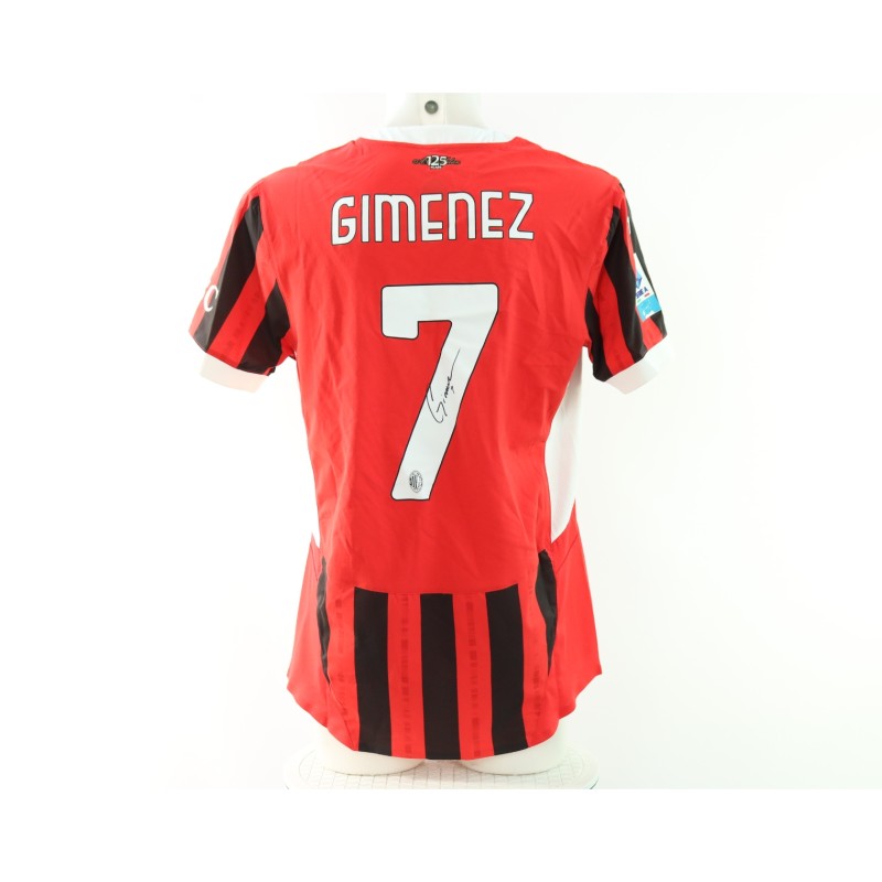 Gimenez's Milan Signed Official Shirt, 2024/25