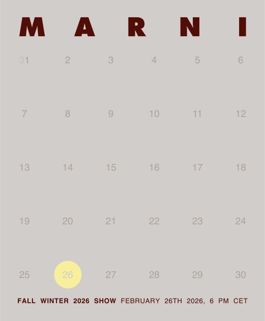 Two Invitations for MARNI Fall Winter 2026 Fashion Show