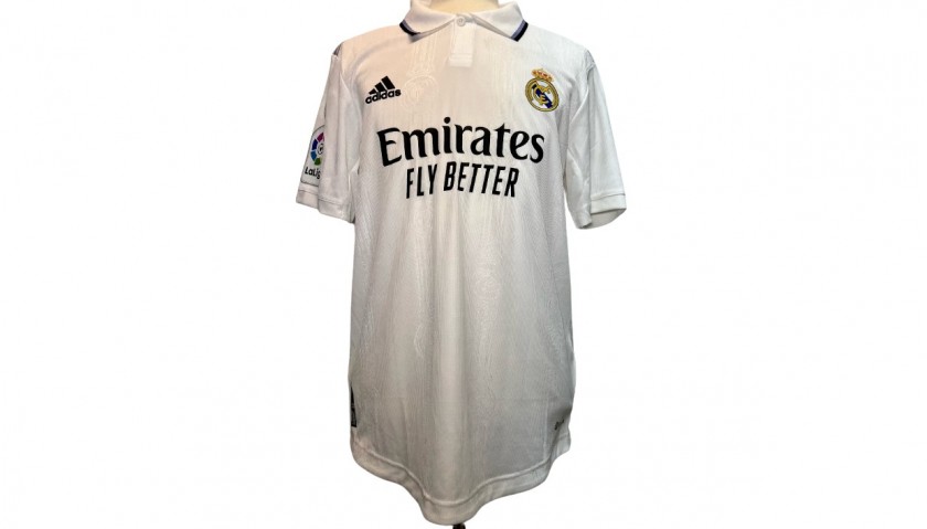 Benzema's Match-Issued/Worn Real Madrid Shirt, 2016/17 UCL - CharityStars