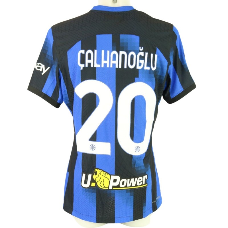 Calhanoglu's Match-Issued Shirt, Napoli vs Inter - Italian Super Cup Final 2024