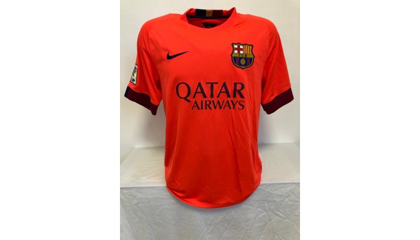 Lionel Messi FC Barcelona Signed Shirt from the historic 2014-2015 treble  season - CharityStars