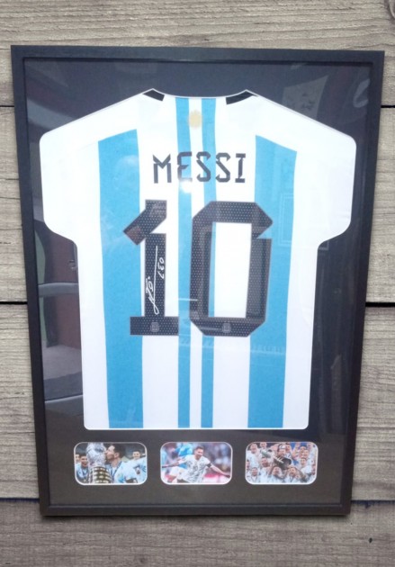 Lionel Messi Signed 2022 Argentina National Team Jersey –