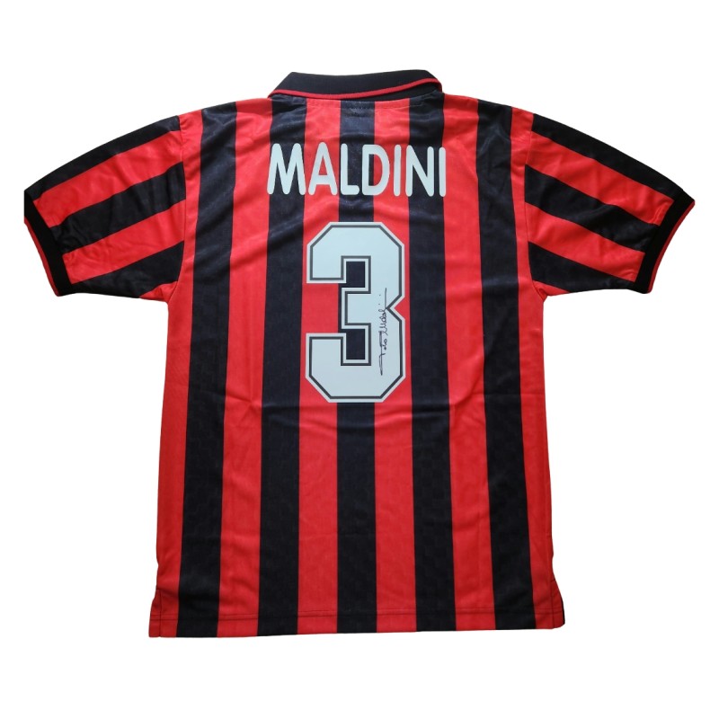 Paolo Maldini's AC Milan 1996 Signed Shirt