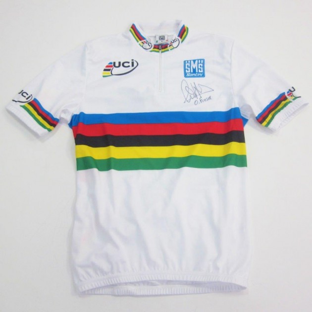 World Champions cycling shirt signed by Oscar Freire