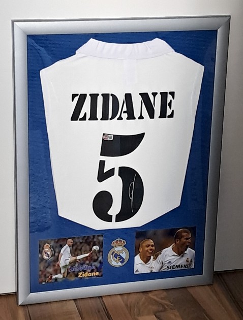Zinedine Zidane's Real Madrid Signed and Framed Shirt