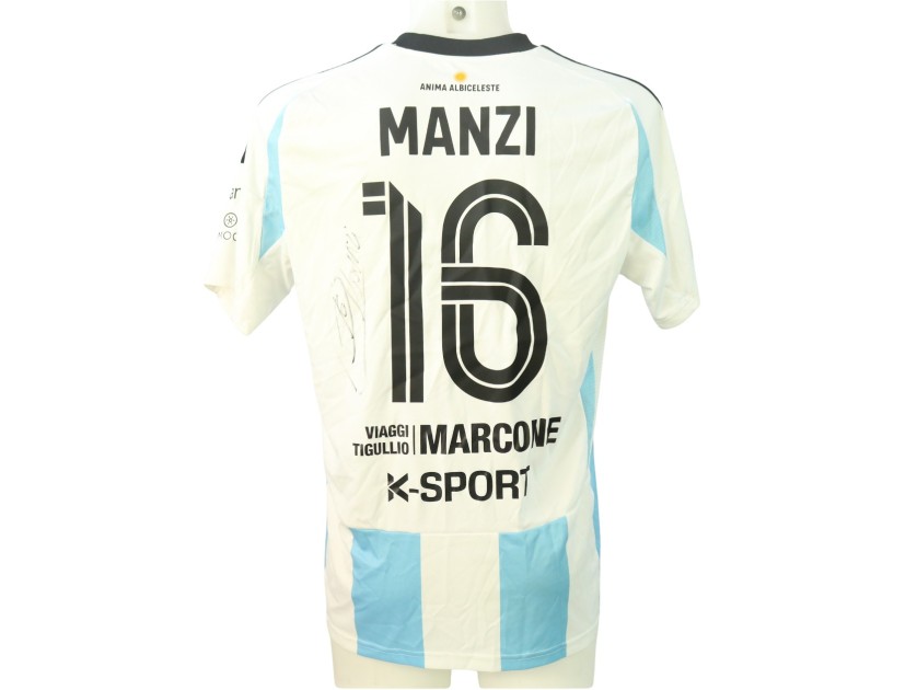 Manzi's Unwashed Signed Shirt, Virtus Entella vs Carpi 2024