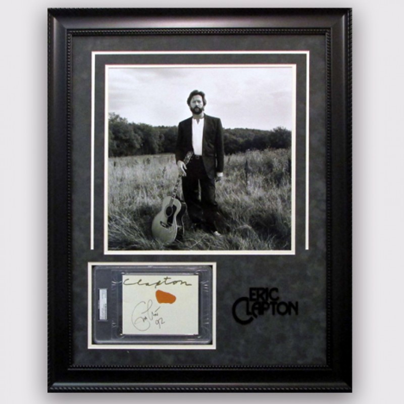 Signed Eric Clapton Guitar Legend Collage
