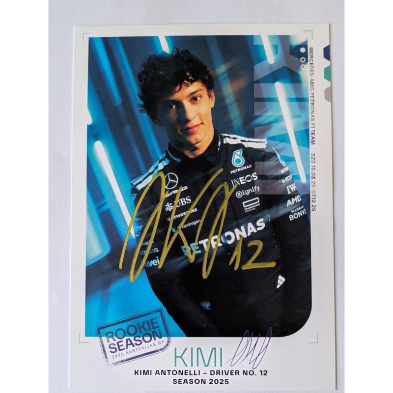 Kimi Antonelli's Signed Driver Card