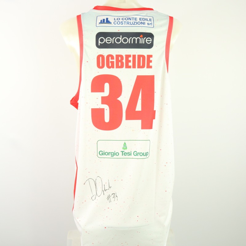 Ogbeide's Signed Unwashed Kit, Estra Pistoia vs UNAHotels Reggio Emilia 2024