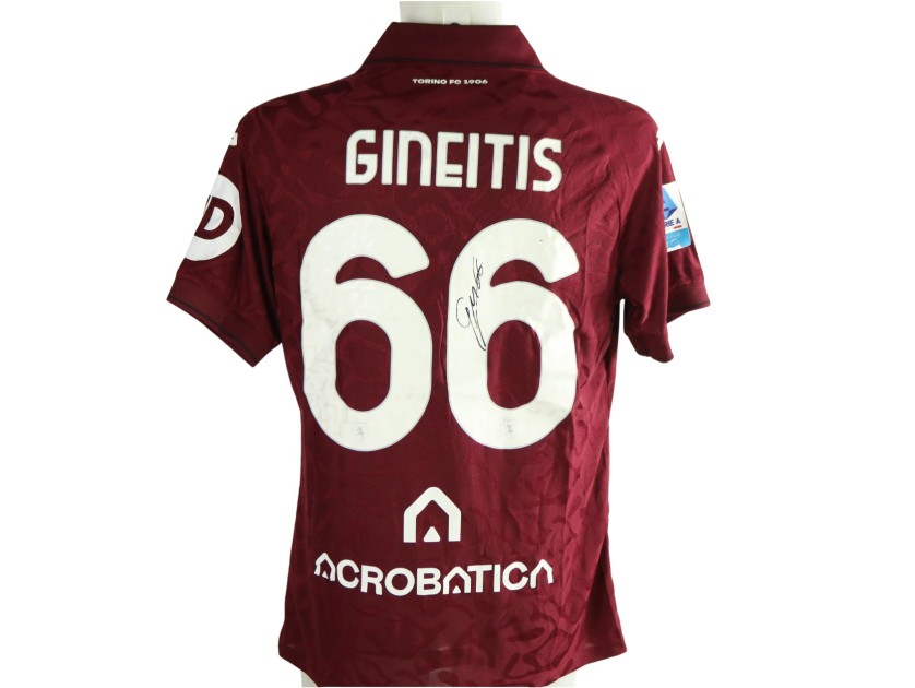 Gineitis' Signed Unwashed Shirt, Udinese vs Torino 2026