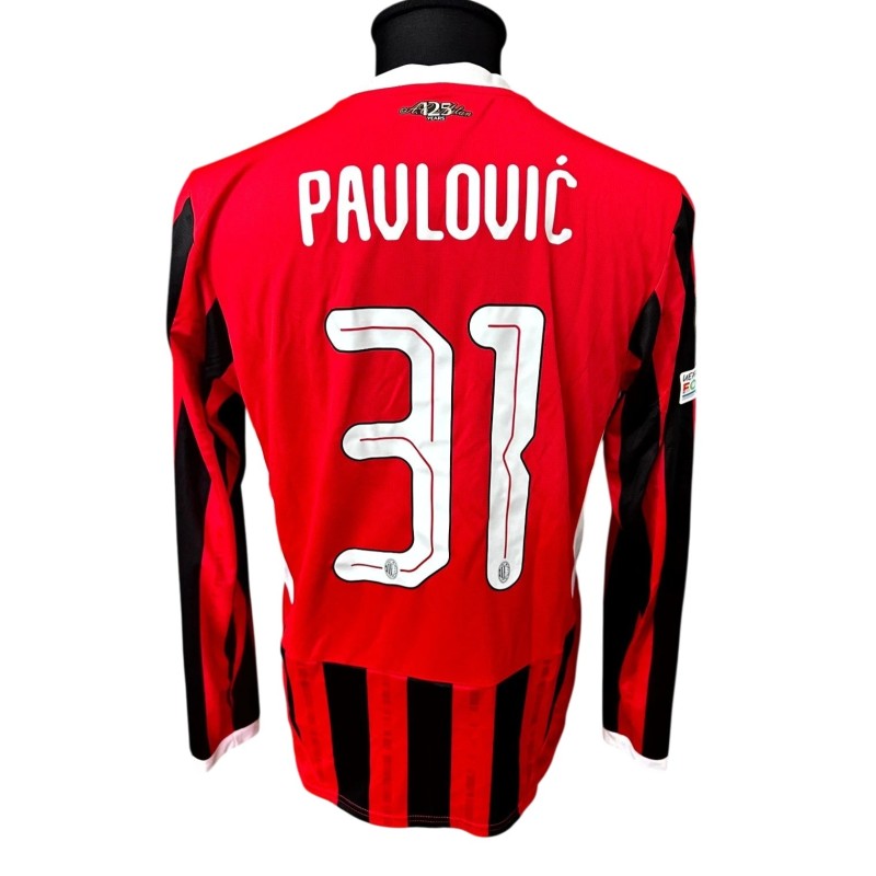 Pavlovic's Milan Official Shirt, UCL 2024/25