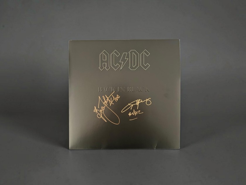 AC/DC Signed Back In Black Vinyl LP with Exact Proof From Time Of Signing
