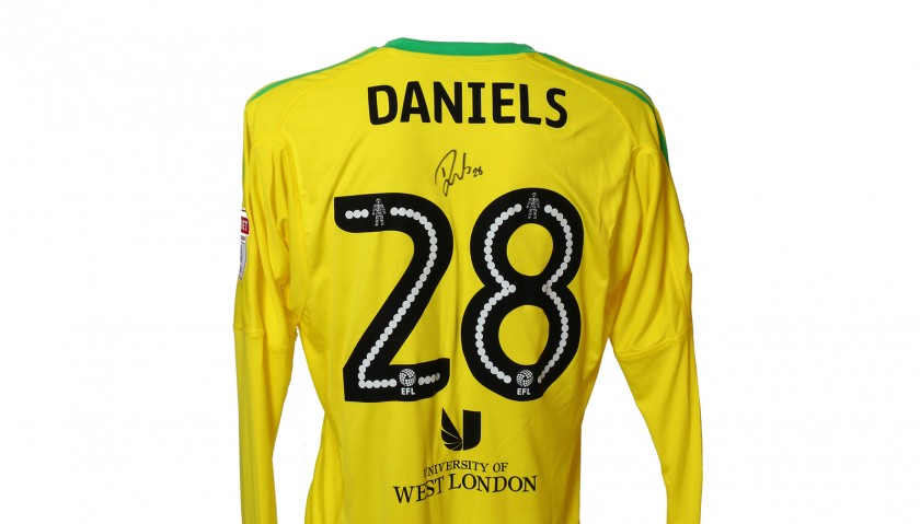 Official Match-Issued Poppy Shirt Signed by Brentford FC's Luke Daniels