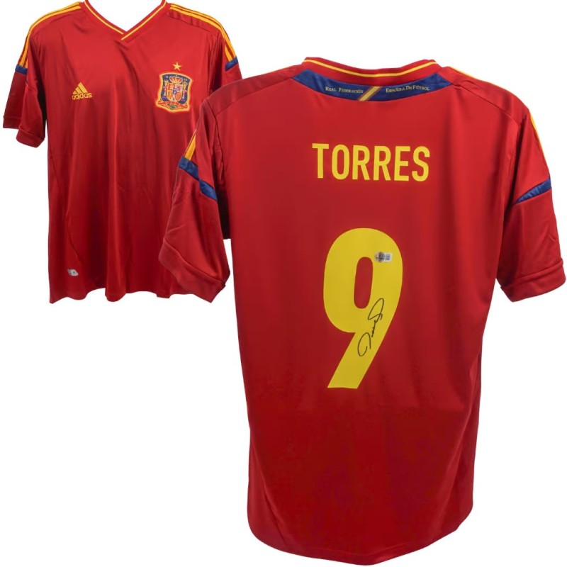 Replica maglia Spagna firmata da Fernando Torres