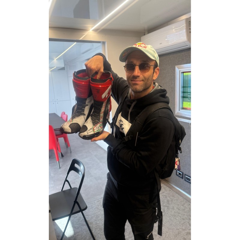 Pair of Boots Worn and Signed by LCR Honda Rider Johann Zarco