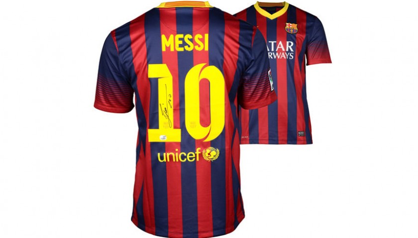 Barcelona Jersey Signed by Messi - CharityStars