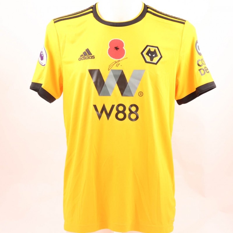 Dendoncker's Wolves FC Issued and Signed Poppy Shirt