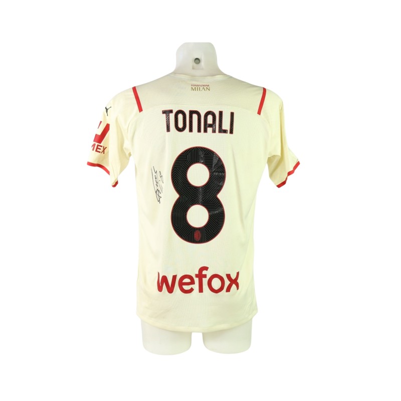 Tonali's Signed Match-Worn Shirt Torino vs Milan 2022