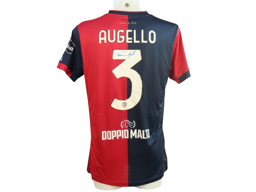 Augello's Signed Unwashed Shirt, Cagliari vs Empoli 2024