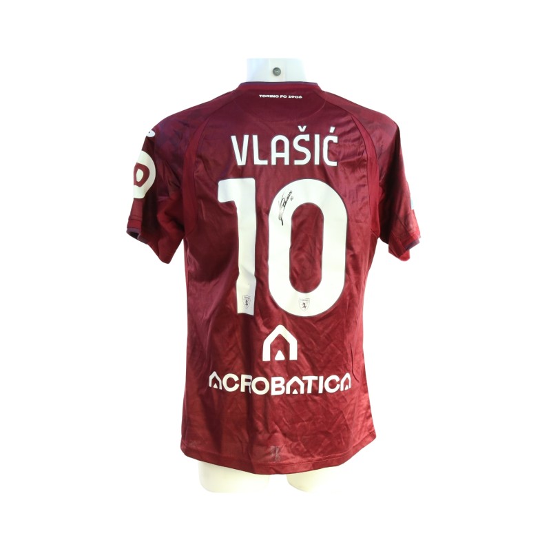 Vlasic's Signed Unwashed Shirt, Juventus vs Torino 2024