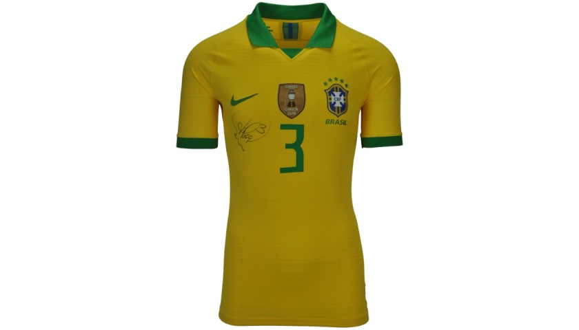 Thiago Silva Brazil National Team Nike 2022/23 Replica Home Jersey - Yellow