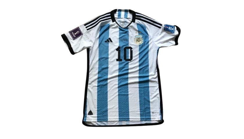 Messi's Worn Match Shirt, Argentina vs Netherlands World Cup Quarter Final  2022 - CharityStars