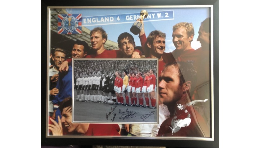 England 1966 FIFA World Cup Signed and Framed Photo Signed By Five ...