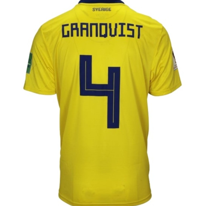 Granqvist's Sweden vs Switzerland Match-Issued Shirt, World Cup 2018