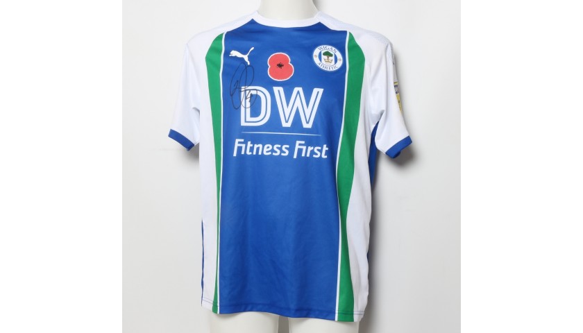 Darron Gibson's Match-Worn Wigan Athletic Signed Poppy Home Shirt 