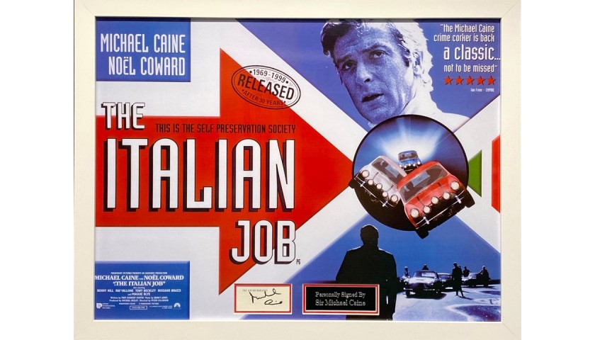 Italian Job Montage Signed by Sir Michael Caine