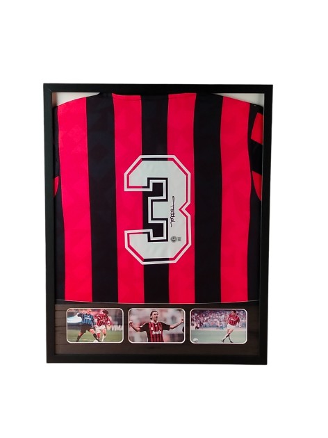 Maldini's AC Milan Signed Shirt in a Deluxe High-Quality Frame