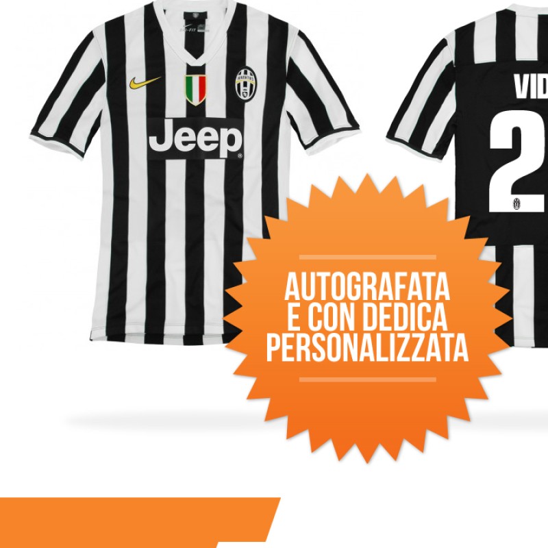 Maglia Juventus di Vidal autografata con dedica personalizzata