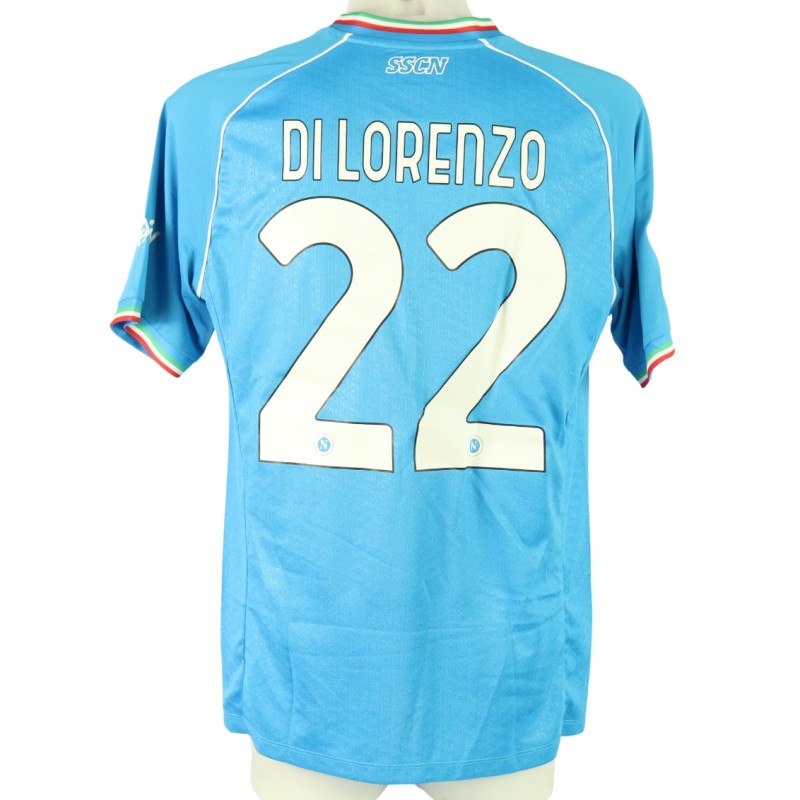 Di Lorenzo's Napoli Match-Issued Shirt, UCL 2023/24