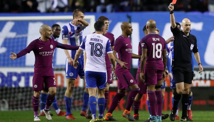 Delph’s Match-Worn/Issued Shirt, 2018 Wigan-Manchester City