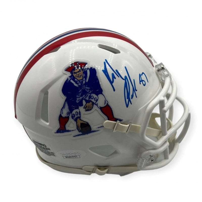 Tom Brady Signed The Patriots Mini Helmet - CharityStars