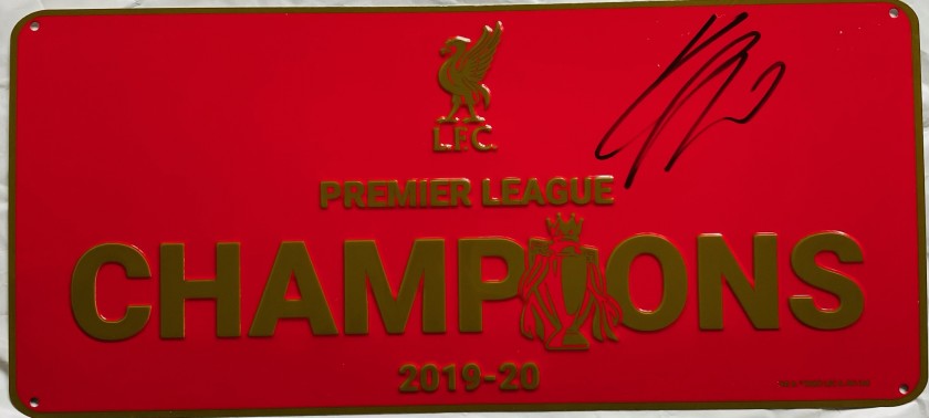 Jurgen Klopp Signed Liverpool Premier League Champions Street Sign