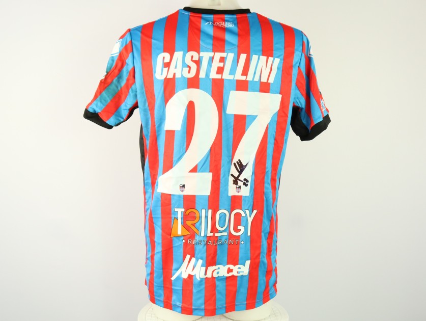 Castellini's Unwashed Signed Shirt, Catania vs Pescara 2023